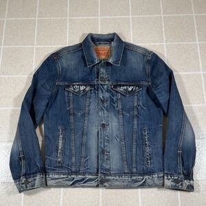 VTG Levis Strauss Signature  Denim Trucker Jacket  Mens Medium Blue